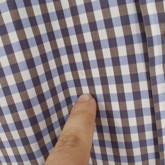 Tom Ford dress Shirt Men's Large 41 Long Sleeve Button Up Check Cotton plaid - Picture 5 of 15